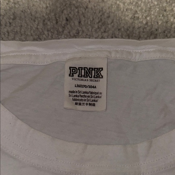 PINK Victoria's Secret White Crop Top with Gold Accents - Picture 4 of 4